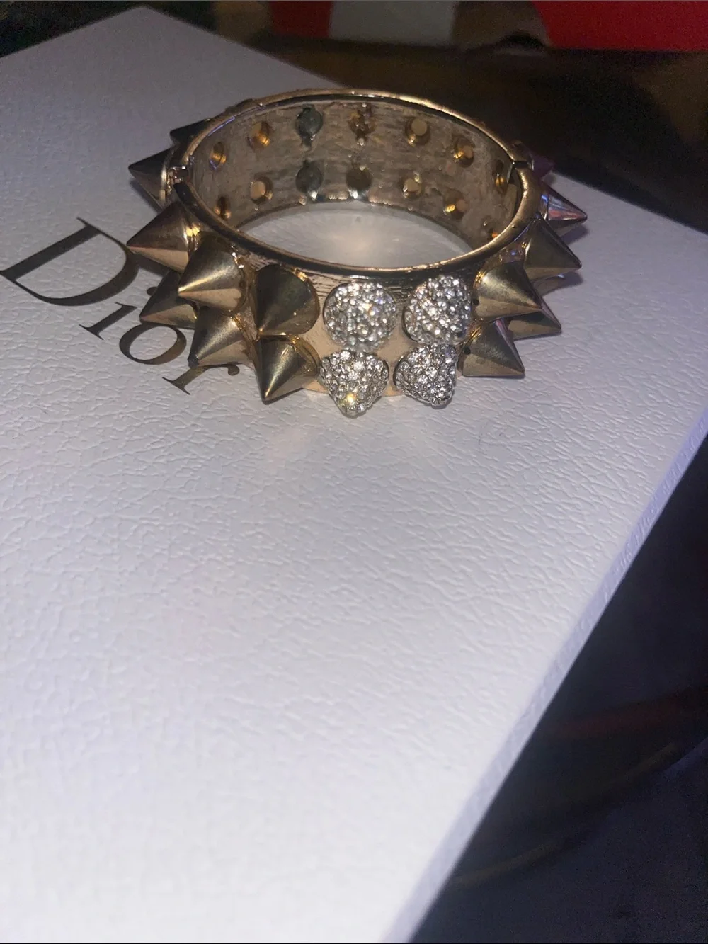 Women's Crystal Spike Bangle/Cuff Bracelet